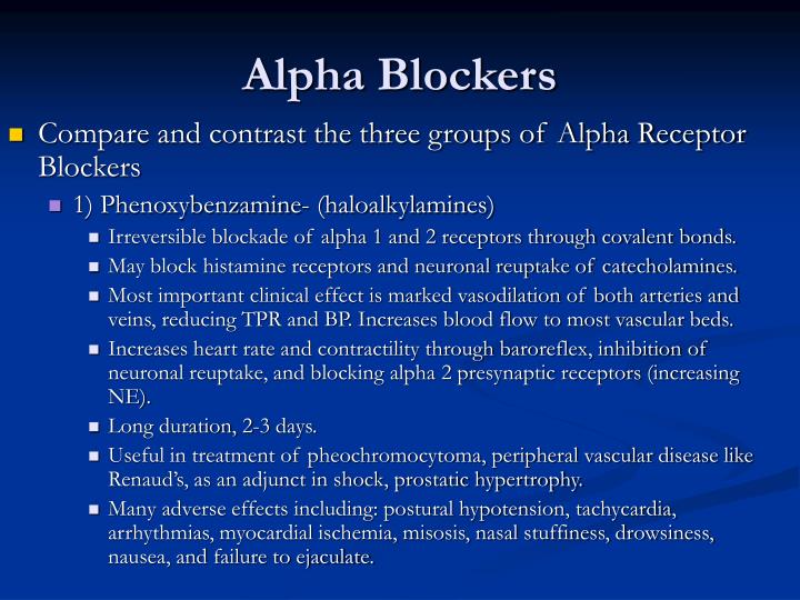 alpha 1 blockers